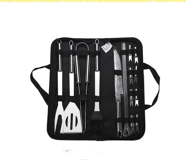 20-Piece Stainless Steel BBQ Tool Set for Grilling