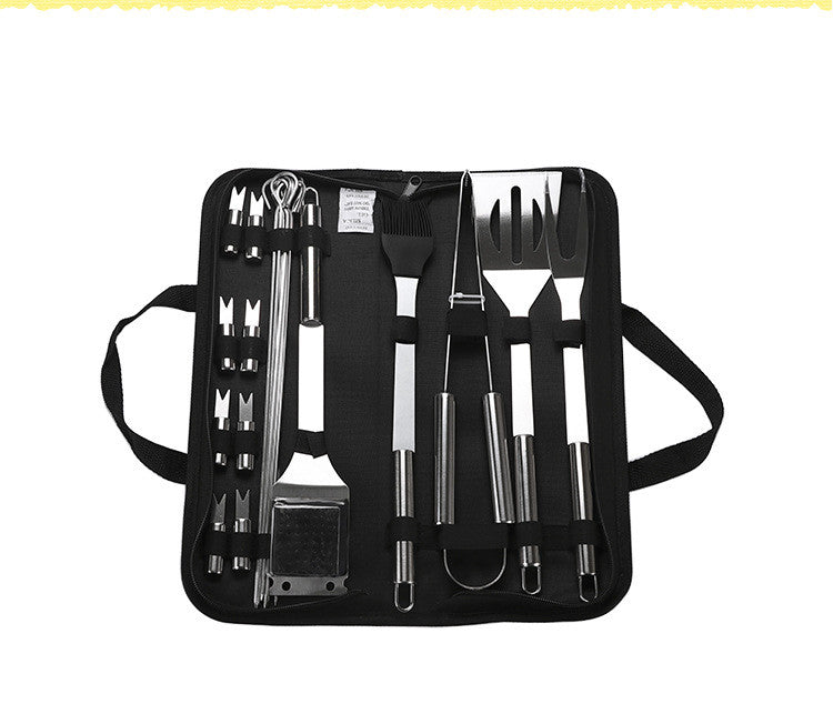 20-Piece Stainless Steel BBQ Tool Set for Grilling